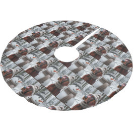 Saia Para Árvore De Natal De Poliéster Natal - Irlandês Setter com Snowman