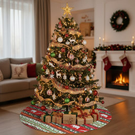 Saia Para Árvore De Natal De Poliéster Natal na floresta