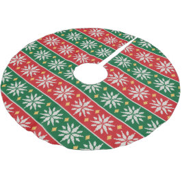Saia Para Árvore De Natal De Poliéster Natal Nórdico Tricô