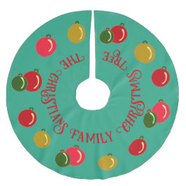 Saia Para Árvore De Natal De Poliéster Natal para ornamentos Dourados, Verdes e Personali