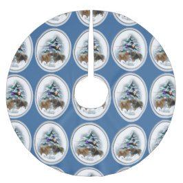 Saia Para Árvore De Natal De Poliéster Natal Pomerano