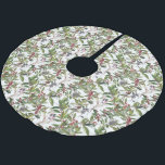Saia Para Árvore De Natal De Poliéster Natal Rustic Winter Holly Berries<br><div class="desc">Esta saia russa da árvore de Natal apresenta bagas de aquarela e galhos em tons de verde e vermelho sobre fundo branco. Bela criada pela imprensa simplesmente de farmácia.</div>