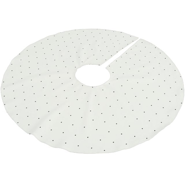 Saia Para Árvore De Natal De Poliéster Natas negras brancas, pequenas bolinhas, natal (Inclinado)