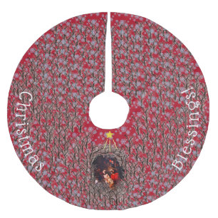 Saia Para Árvore De Natal De Poliéster Natividade Cena de saia