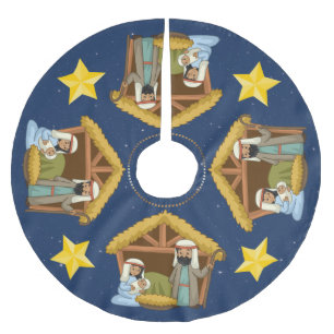 Saia Para Árvore De Natal De Poliéster Natividade Tree Skirt