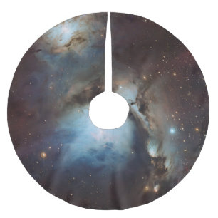 Saia Para Árvore De Natal De Poliéster Nebulosa Órion Astronomia azul marrom bege céu est