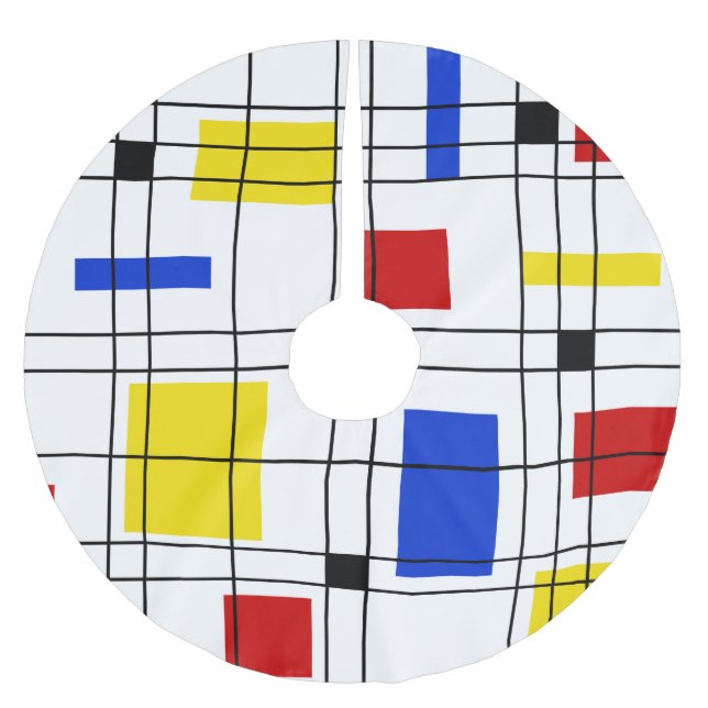 Saia Para Árvore De Natal De Poliéster Neo-Plasticismo (Frente)