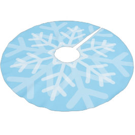 Saia Para Árvore De Natal De Poliéster Neve azul