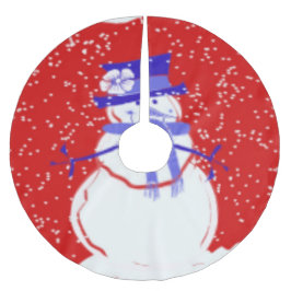 Saia Para Árvore De Natal De Poliéster Neve Designer Árvore de Natal - Feriados