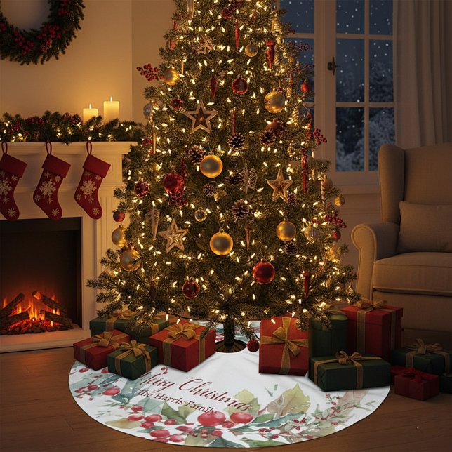 Saia Para Árvore De Natal De Poliéster Noite de Natal personalizado (Criador carregado)