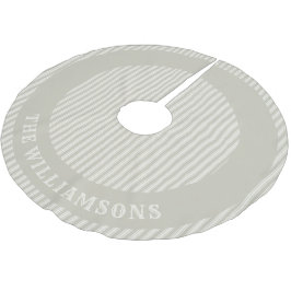 Saia Para Árvore De Natal De Poliéster nome da família personalizada saia da árvore de na