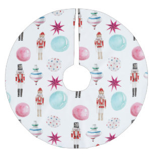 Saia Para Árvore De Natal De Poliéster Noz-Cracker Divertido Natal Colorido