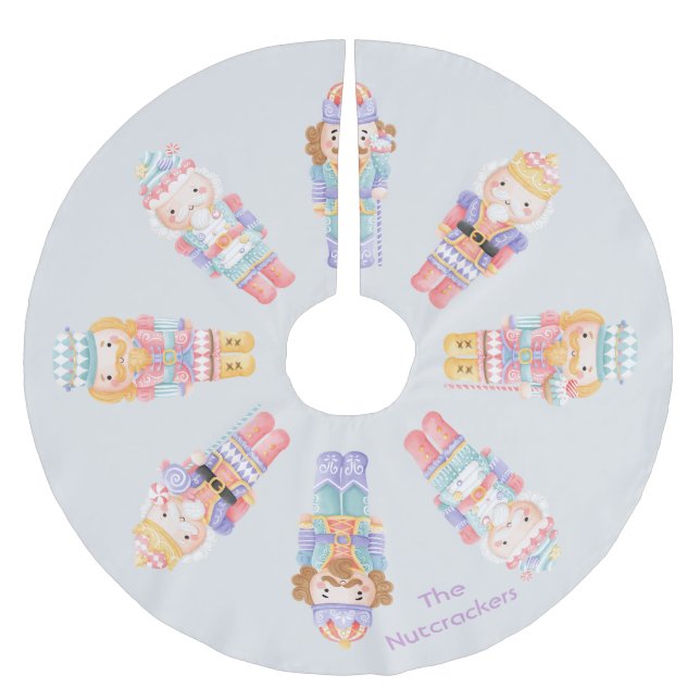 Saia Para Árvore De Natal De Poliéster Nozes de Natal (Frente)