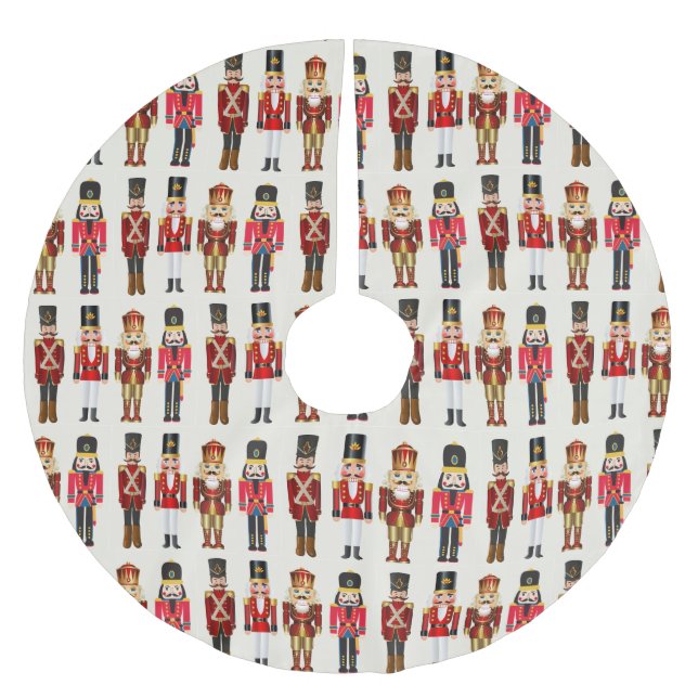 Saia Para Árvore De Natal De Poliéster Nozes Soldados Bonito Natal (Frente)