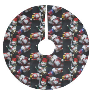 Saia Para Árvore De Natal De Poliéster Nutcrackers cabeças unidas