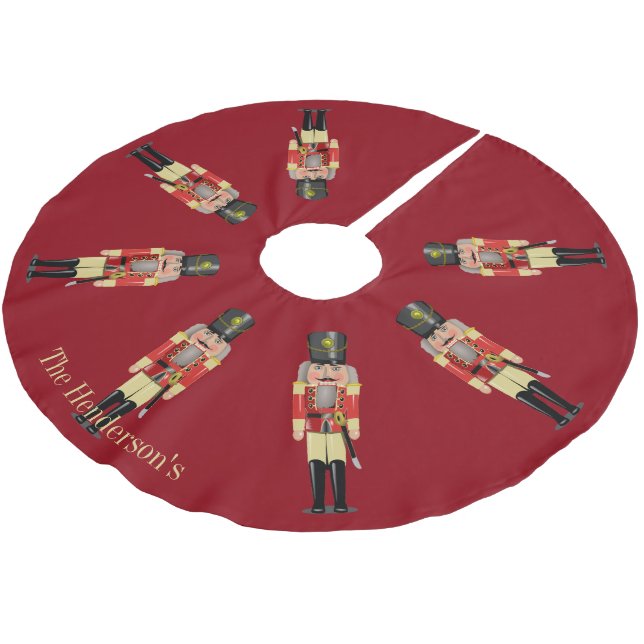 Saia Para Árvore De Natal De Poliéster Nutcrackers personalizados (Inclinado)