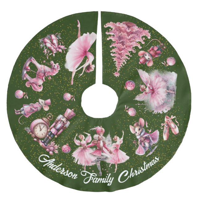 Saia Para Árvore De Natal De Poliéster O Balé Nutcracker (Frente)