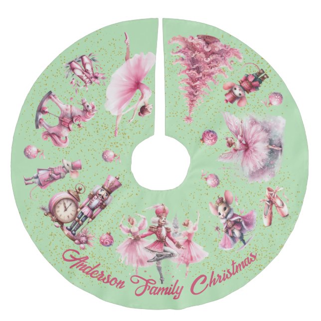 Saia Para Árvore De Natal De Poliéster O Ballet do Quebra-Nozes (Frente)