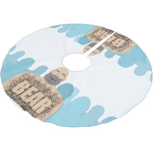 Saia Para Árvore De Natal De Poliéster O carrinho estilizado do homem urso careca musculo