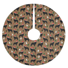 Saia Para Árvore De Natal De Poliéster O Natal dos Cães da Terra Nova de Santa Hat