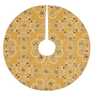 Saia Para Árvore De Natal De Poliéster O tradicional estilhaço indiano, padrão perfeito.