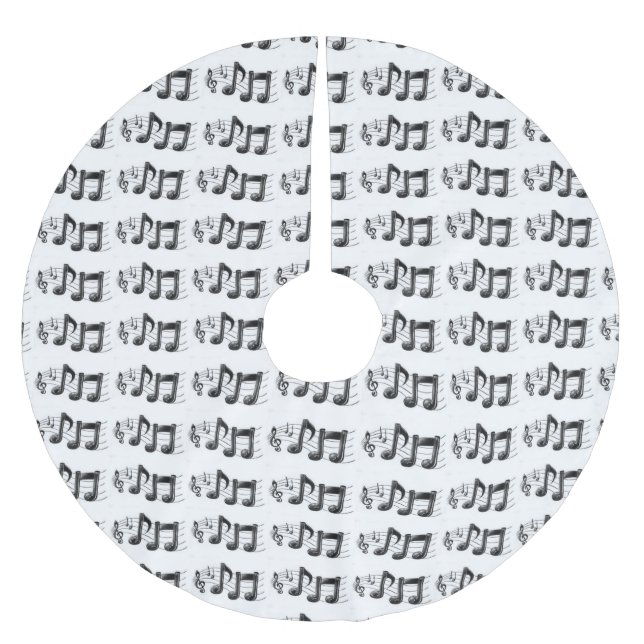 SAIA PARA ÁRVORE DE NATAL DE POLIÉSTER O ÚLTIMO ESPELHO DAS NOTAS MUSICAIS (Frente)