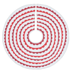 Saia Para Árvore De Natal De Poliéster O vermelho do papai noel Scallops a saia da árvore