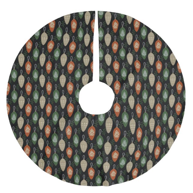 Saia Para Árvore De Natal De Poliéster Ornamentos Escandinavos de meio século (Frente)