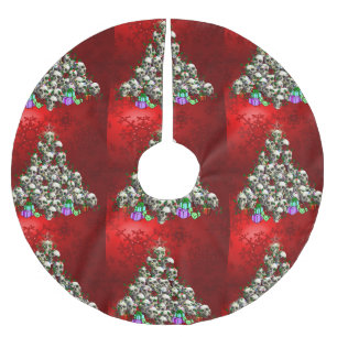 Saia Para Árvore De Natal De Poliéster Os crânios do Natal