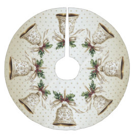 Saia Para Árvore De Natal De Poliéster Ouro de Natal Shiny Stars Green Folhas