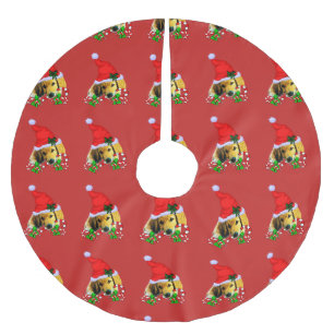 Saia Para Árvore De Natal De Poliéster Ouro Retriever Puppy Natal