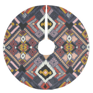 Saia Para Árvore De Natal De Poliéster Padrão Aztec do Chevron Africano Tribal