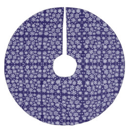 Saia Para Árvore De Natal De Poliéster Padrão Com flocos de neve