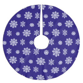 Saia Para Árvore De Natal De Poliéster Padrão Com flocos de neve grandes
