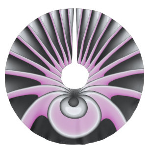 Saia Para Árvore De Natal De Poliéster Padrão de Arte Fractal Moderno Abstrato