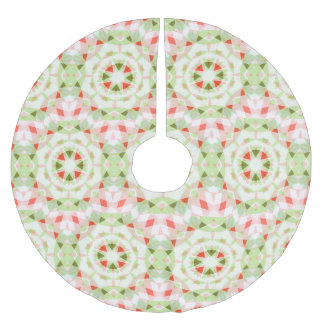 Saia Para Árvore De Natal De Poliéster Padrão de Estrela Vermelha Verde Rosa Rosa Verde-R