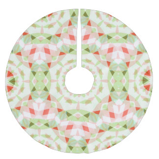 Saia Para Árvore De Natal De Poliéster Padrão de Estrela Vermelha Verde Rosa Rosa Verde-R