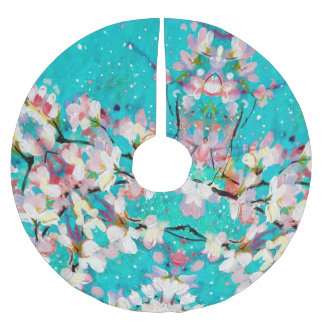 Saia Para Árvore De Natal De Poliéster Padrão de fundo geométrico Abstrato colorido