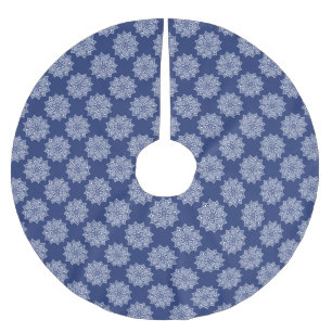 Saia Para Árvore De Natal De Poliéster Padrão de mandala azul-marinho feminino e elegante