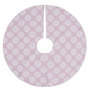 Saia Para Árvore De Natal De Poliéster Padrão de mandala rosa claro feminino e elegante