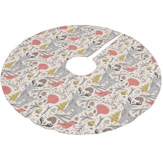 Saia Para Árvore De Natal De Poliéster Padrão de Natal