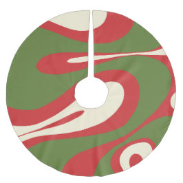 Saia Para Árvore De Natal De Poliéster Padrão de Natal do Mellow Flow Trippy Abstrato