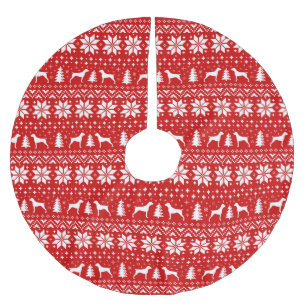 Saia Para Árvore De Natal De Poliéster Padrão de Natal para Pointer Alemão de Pelo Curto