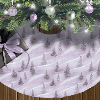 Saia Para Árvore De Natal De Poliéster Padrão de Natal Roxo nº 10 ID1009