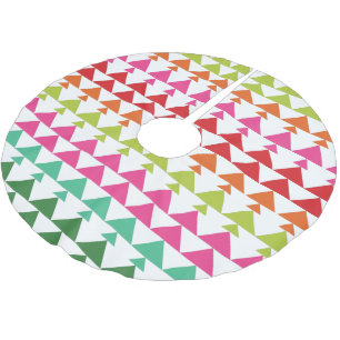 Saia Para Árvore De Natal De Poliéster Padrão de Triângulo de Árvore de Natal Moderno 