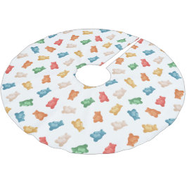 Saia Para Árvore De Natal De Poliéster Padrão de Ursinhos Gummy