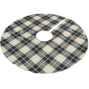 Saia Para Árvore De Natal De Poliéster Padrão de Xadrez Chic Thompson Camel Tartan