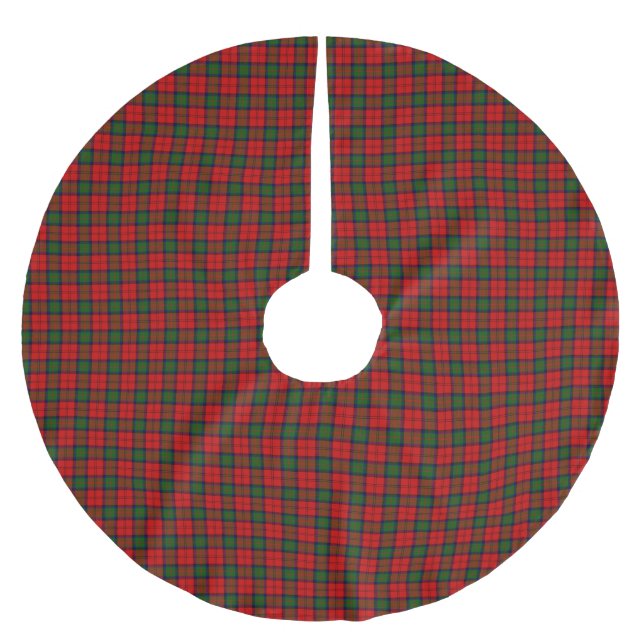 Saia Para Árvore De Natal De Poliéster Padrão de Xadrez Clan MacDuff Tartan (Frente)