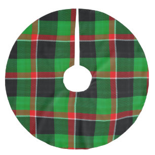 SAIA PARA ÁRVORE DE NATAL DE POLIÉSTER PADRÃO DE XADREZ DE NATAL BRANCO VERDE VERMELHO