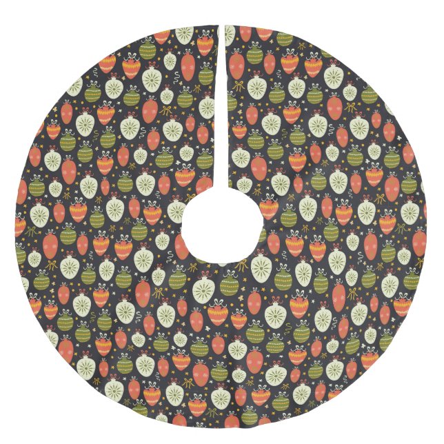 Saia Para Árvore De Natal De Poliéster Padrão do enfeites de natal (Frente)